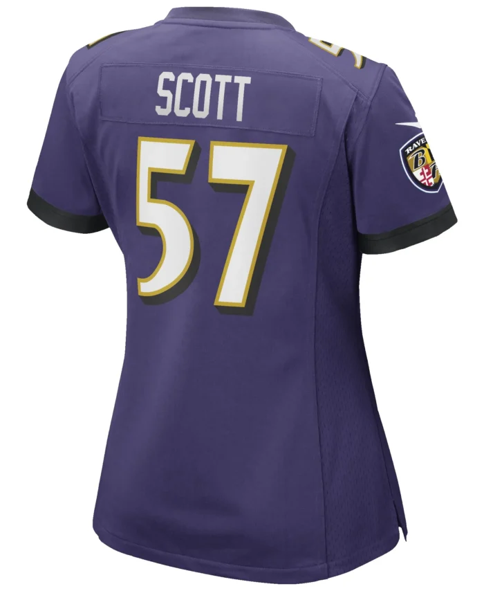 Bart Scott Baltimore Ravens Women's Game Retired Player Jersey - Purple