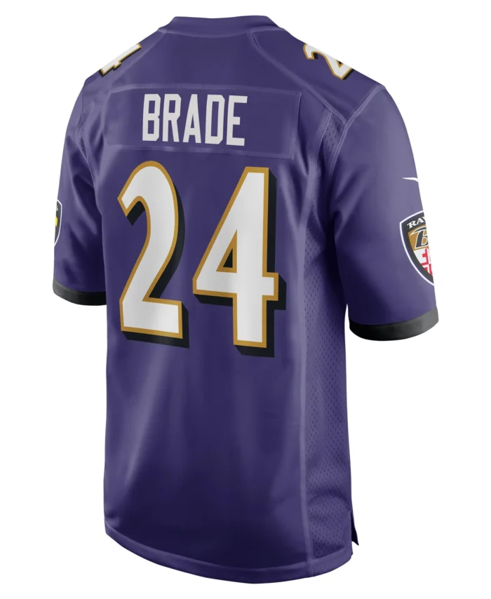 Beau Brade Baltimore Ravens Team Game Jersey -  Purple