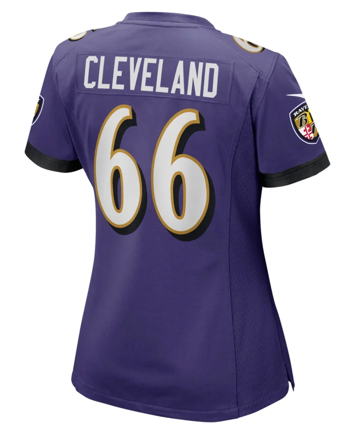 Ben Cleveland Baltimore Ravens Women's Game Jersey - Purple