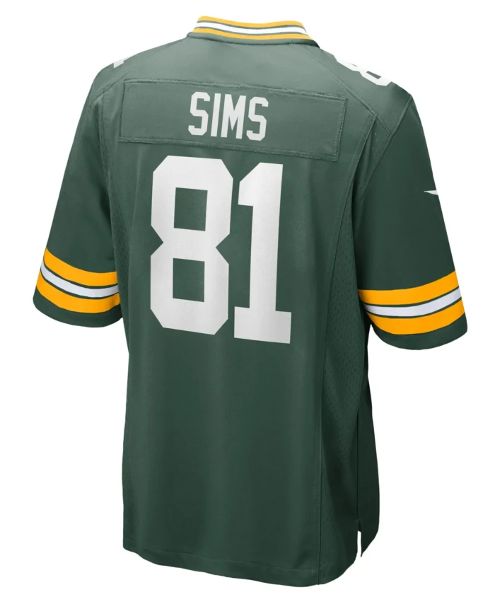 Ben Sims Green Bay Packers Team Game Jersey -  Green