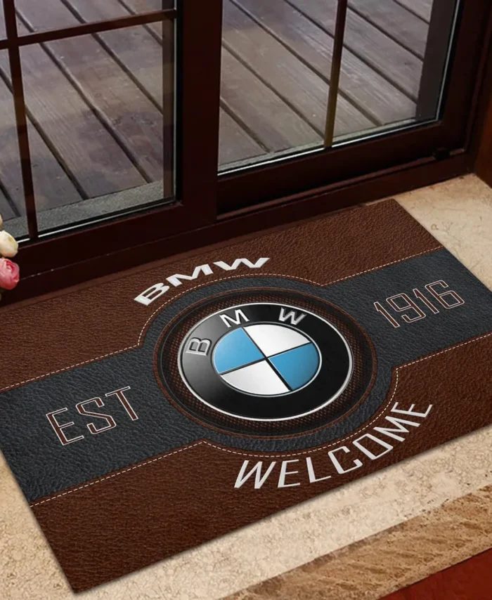 Small Executive Car Doormat, Durable Auto-Inspired Rug for Garage or Home Entry CAR169 - Brown
