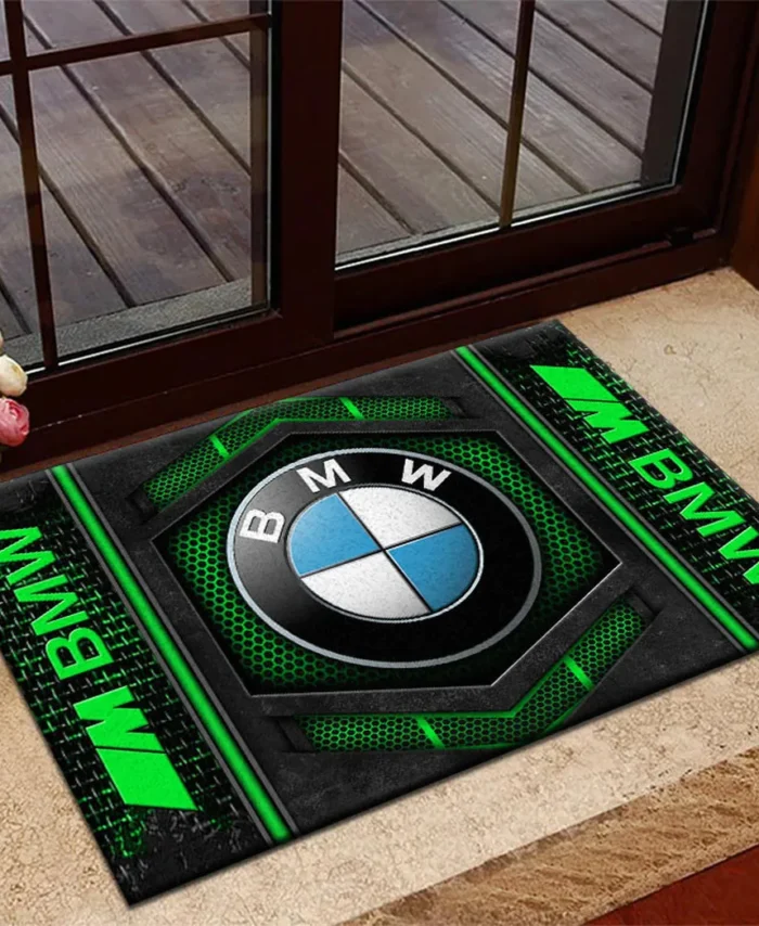 Racing Edition Car Doormat, Automotive Logo Style Floor Mat CAR135 - Green