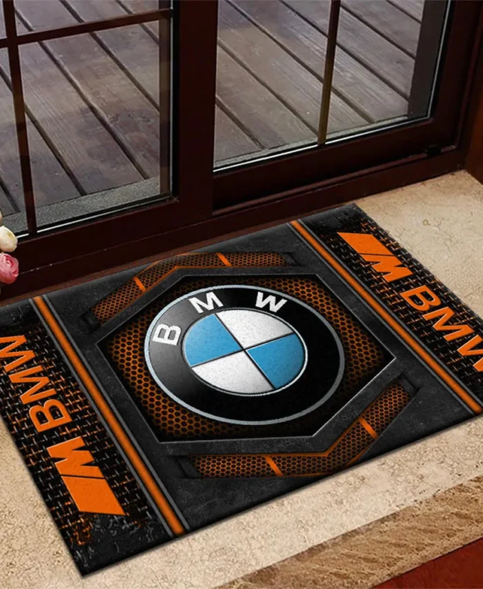 Performance Car Doormat, Automotive Logo Style Floor Mat CAR135 - Orange