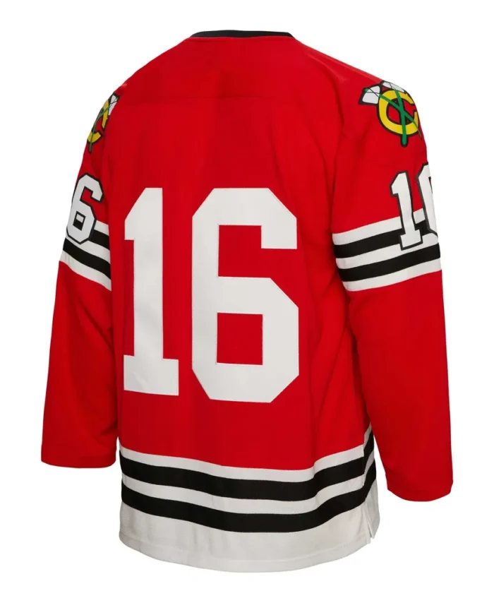Bobby Hull Chicago Blackhawks Mitchell Ness  1960/61 Blue Line Player Jersey - Red