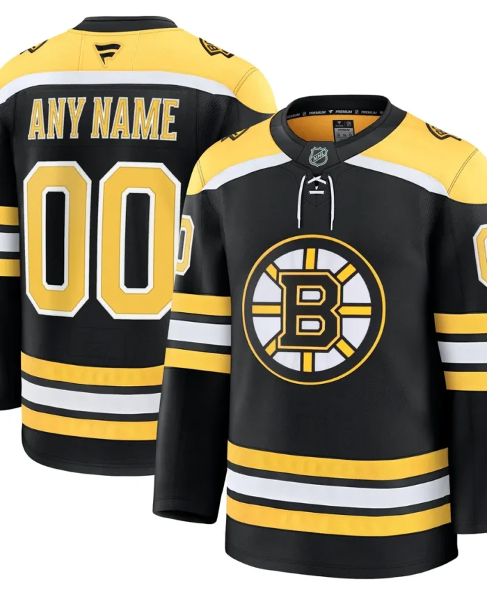 Boston Bruins Fanatics Home Premium Custom Jersey - Black