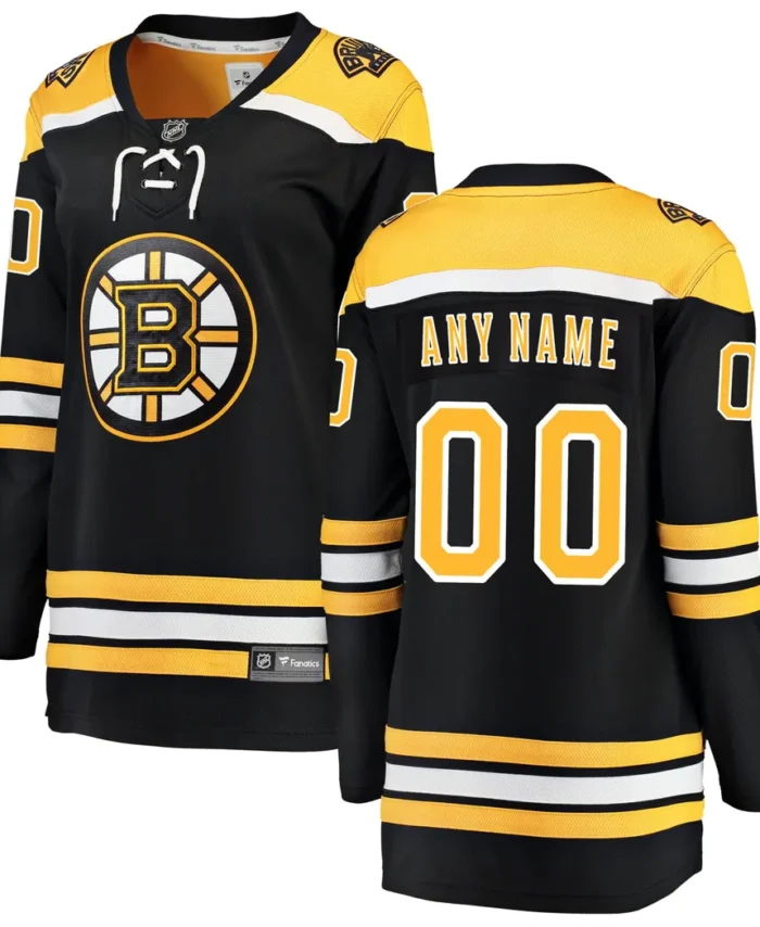 Boston Bruins Fanatics Women Home Breakaway Custom Jersey - Black