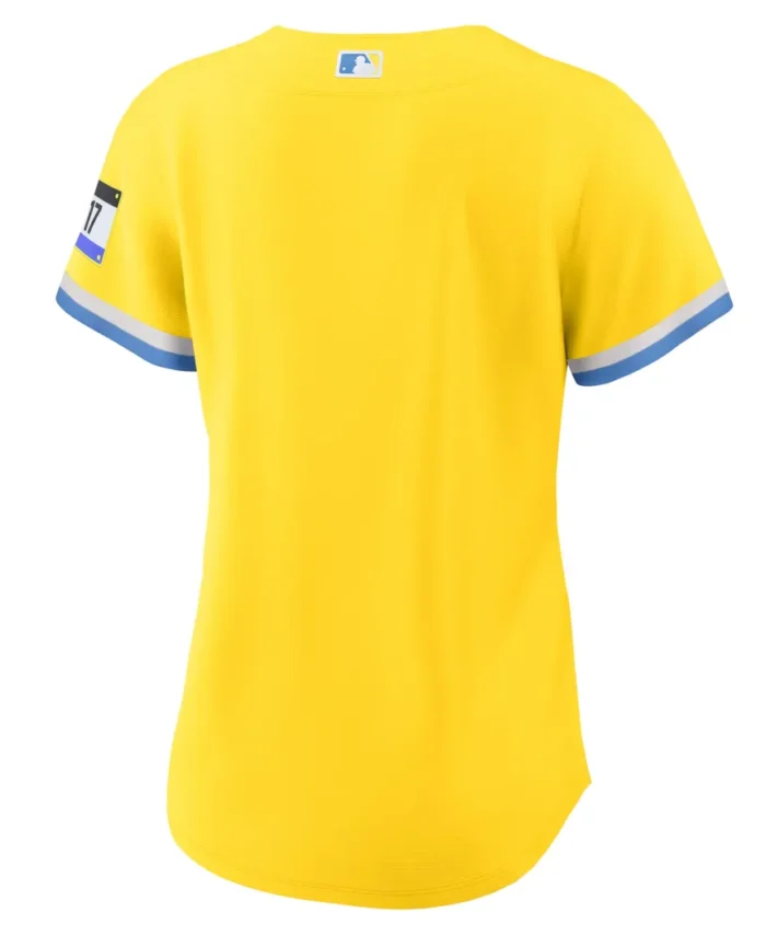 Boston Red Sox Women City Connect Replica Jersey - Gold Blue