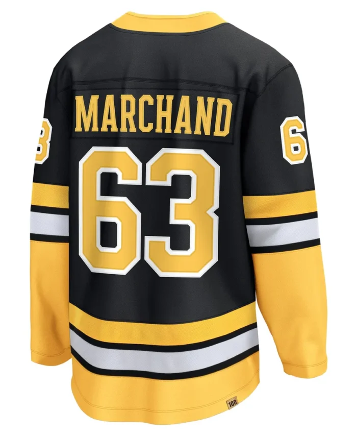 Brad Marchand Boston Bruins Fanatics 100th Anniversary Premier Breakaway Player Jersey - Black
