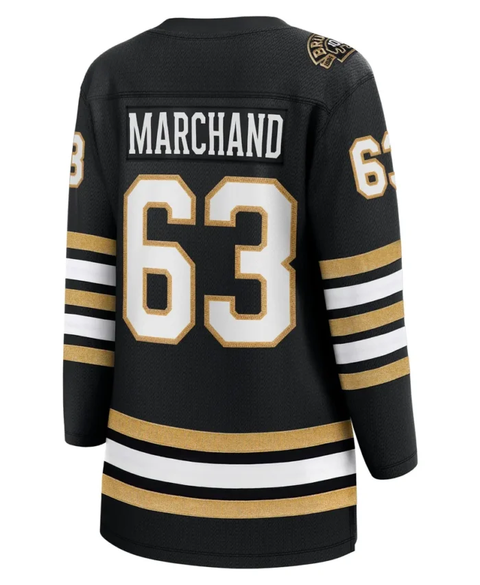 Brad Marchand Boston Bruins Fanatics Women 100th Anniversary Premier Breakaway Player Jersey - Black