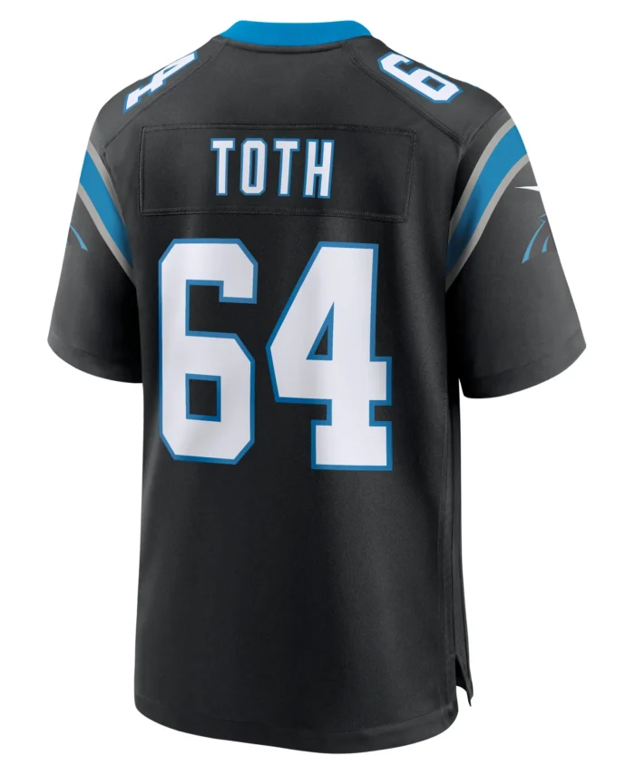 Brett Toth Carolina Panthers  Game Jersey -  Black