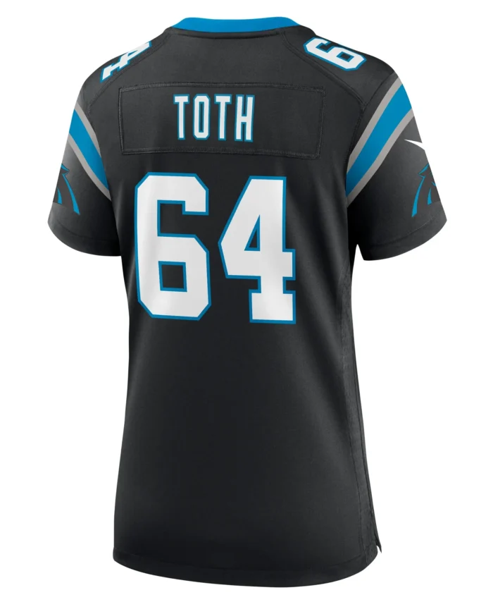 Brett Toth Carolina Panthers Women's  Game Jersey -  Black