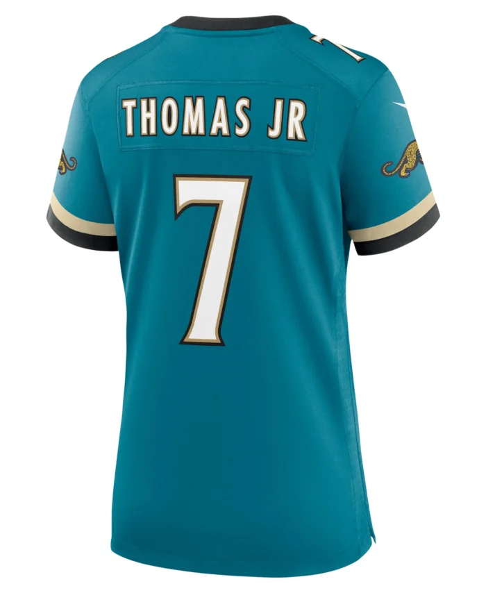 Brian Thomas Jr. Jacksonville Jaguars Women's Prowler Throwback Game Jersey - Teal