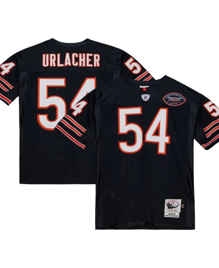 Brian Urlacher Chicago Bears 2003 Mitchell & Ness Authentic Throwback Retired Player Jersey - Navy