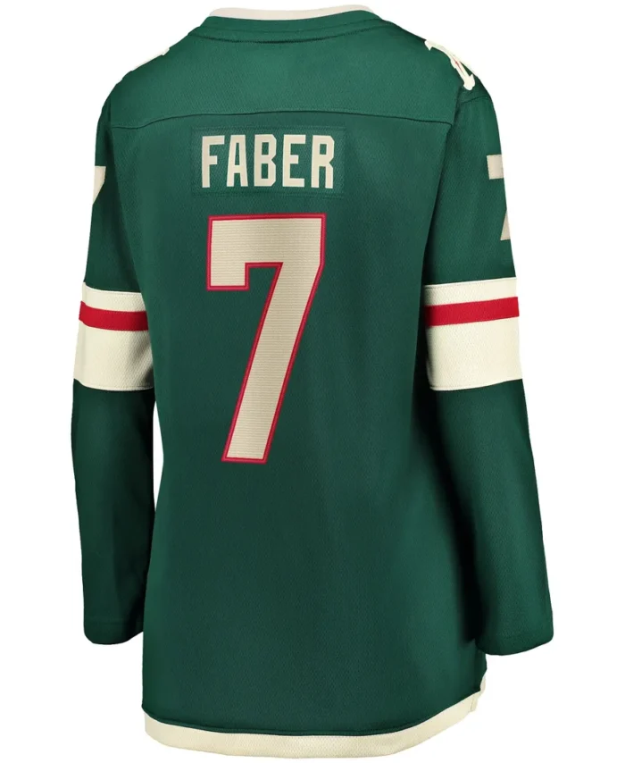 Brock Faber Minnesota Wild Fanatics Women Home Breakaway Player Jersey - Green