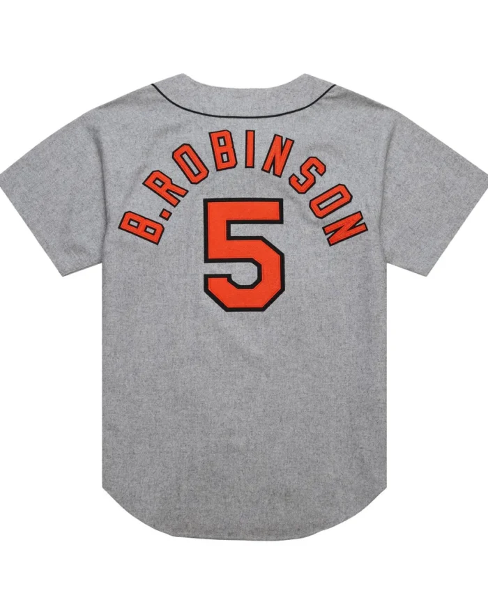 Brooks Robinson Baltimore Orioles Mitchell Ness Cooperstown Collection 1966 Authentic Jersey - Gray