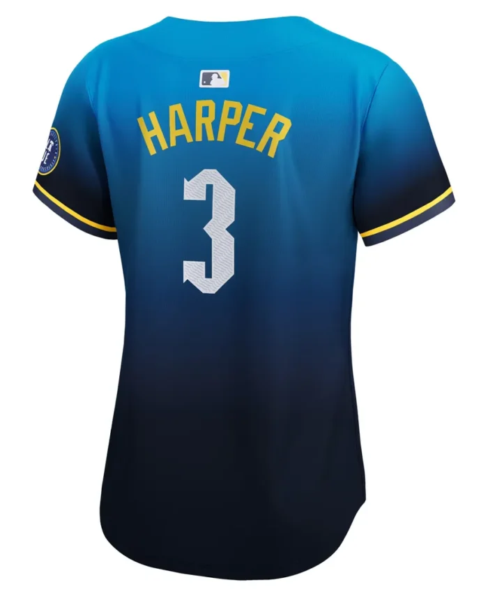 Bryce Harper Philadelphia Phillies Women 2024 City Connect Limited Player Jersey- Blue
