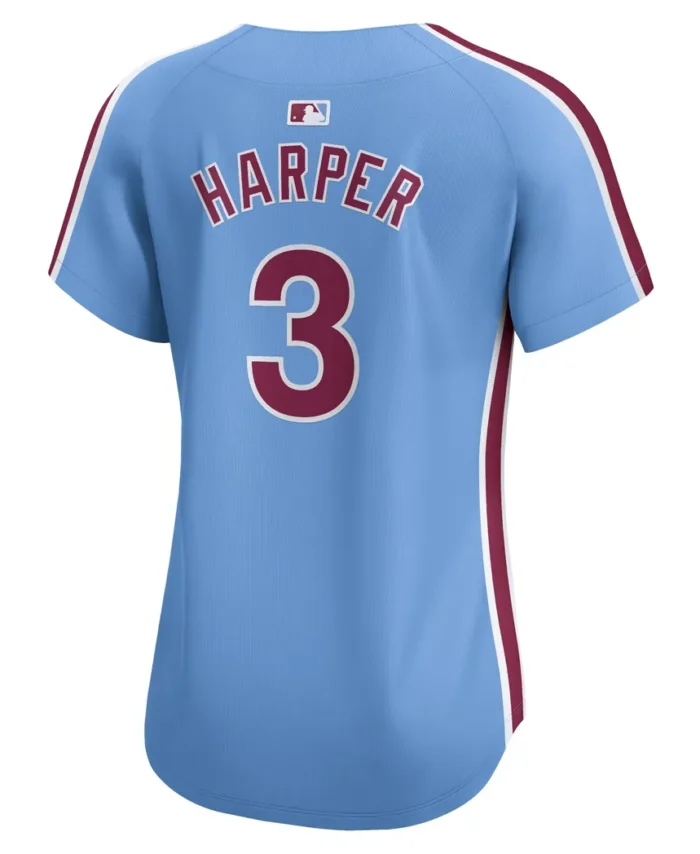 Bryce Harper Philadelphia Phillies Women Alternate Limited Player Jersey- Light Blue
