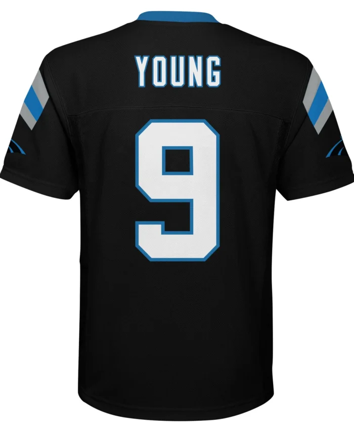 Bryce Young Carolina Panthers Youth Replica Player Jersey - Black