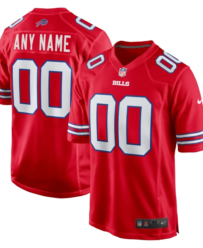Buffalo Bills Alternate Custom Game Jersey - Red