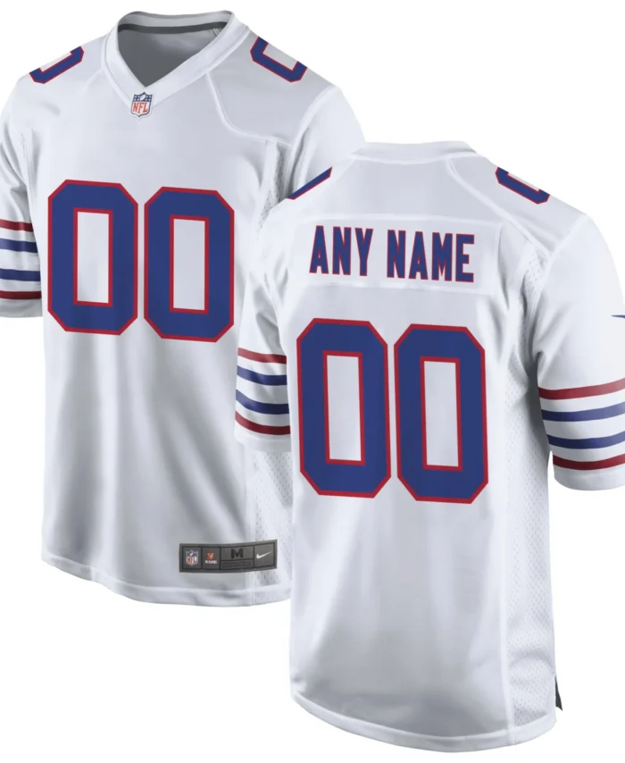 Buffalo Bills Alternate Custom Game Jersey - White