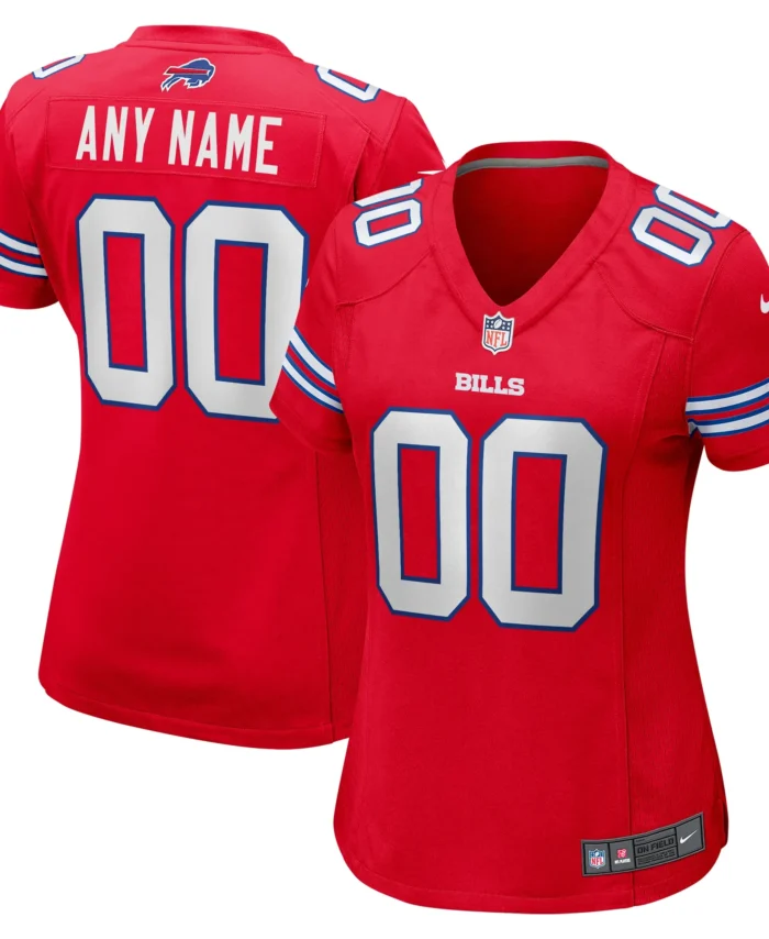 Buffalo Bills Women's Alternate Custom Game Jersey - Red