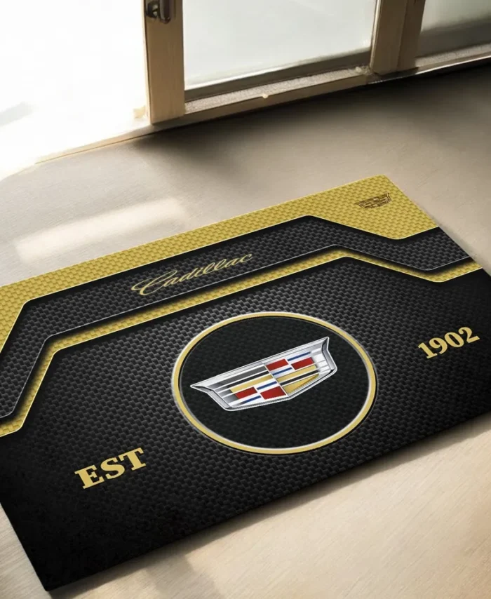 Refined Classic Ride Doormat, Durable Auto-Inspired Rug for Garage or Home Entry CAR162