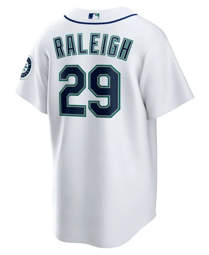 Cal Raleigh Seattle Mariners Home Replica Jersey- White
