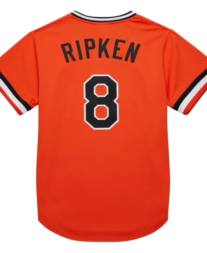 Cal Ripken Jr. Baltimore Orioles Mitchell Ness 2001 Cooperstown Collection Authentic Throwback Jersey - Orange