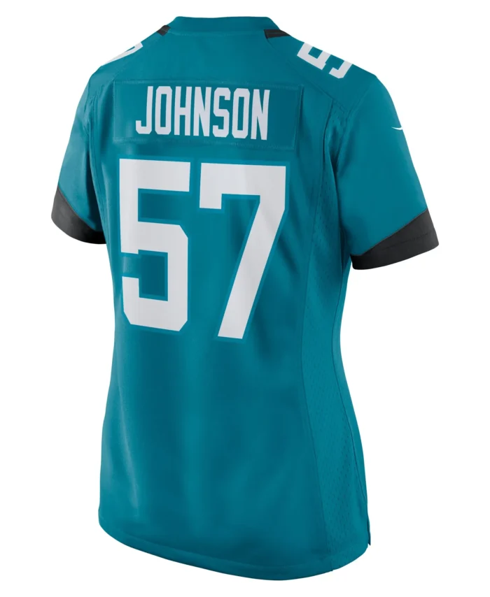 Caleb Johnson Jacksonville Jaguars Women's Game Player Jersey - Teal