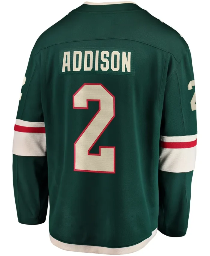 Calen Addison Minnesota Wild Fanatics Home Breakaway Player Jersey - Green