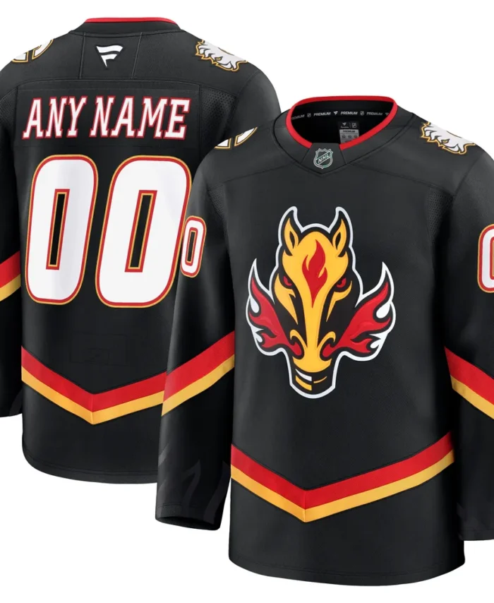 Calgary Flames Fanatics Alternate Premium Custom Jersey - Black