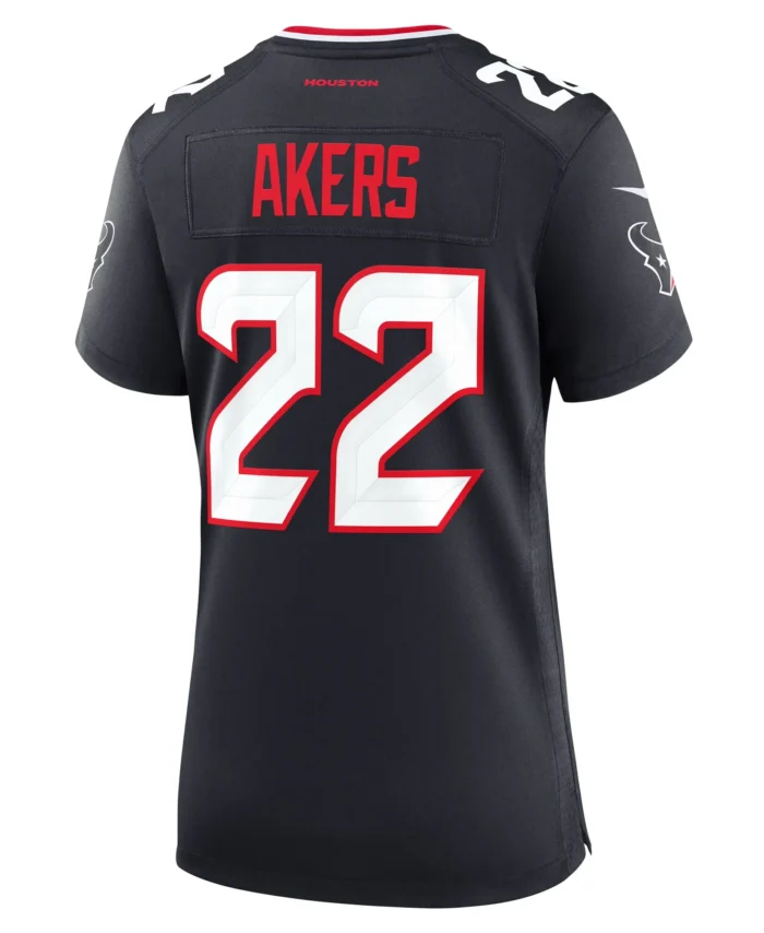 Cam Akers Houston Texans Women's Team Game Jersey -  Navy