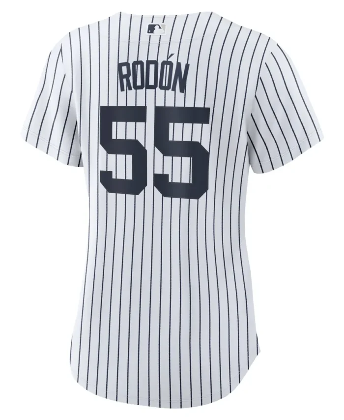 Carlos Rodon New York Yankees Women Home Official Player Jersey- White/Navy