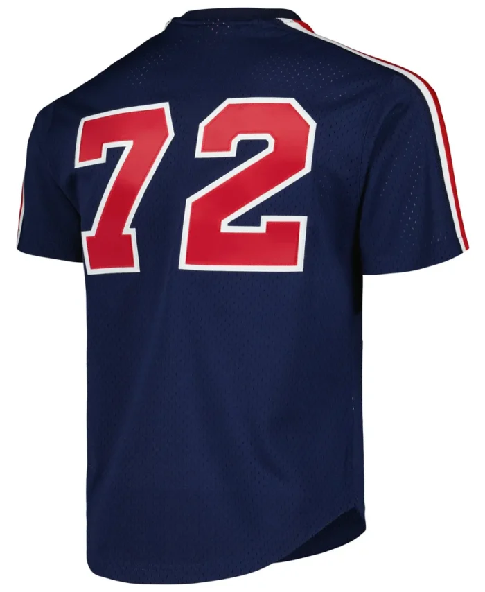 Carlton Fisk Chicago White Sox Mitchell Ness 1983 Cooperstown Collection Mesh Batting Practice Jersey - Navy