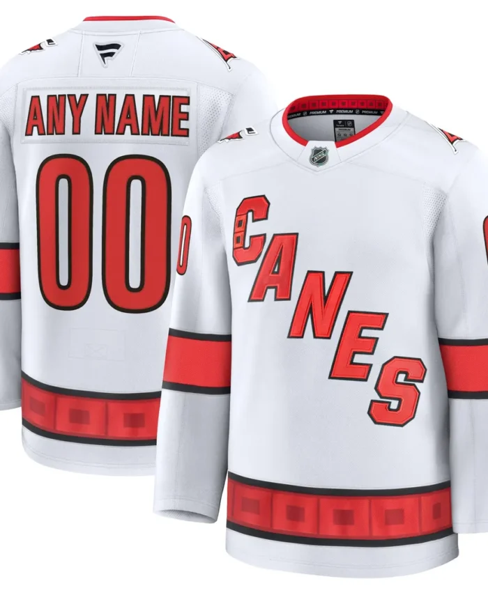 Carolina Hurricanes Fanatics Away Premium Custom Jersey - White