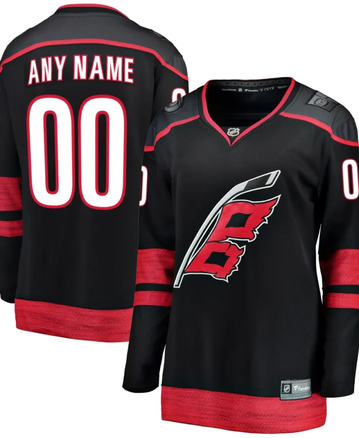 Carolina Hurricanes Fanatics Women Home Breakaway Custom Jersey - Black