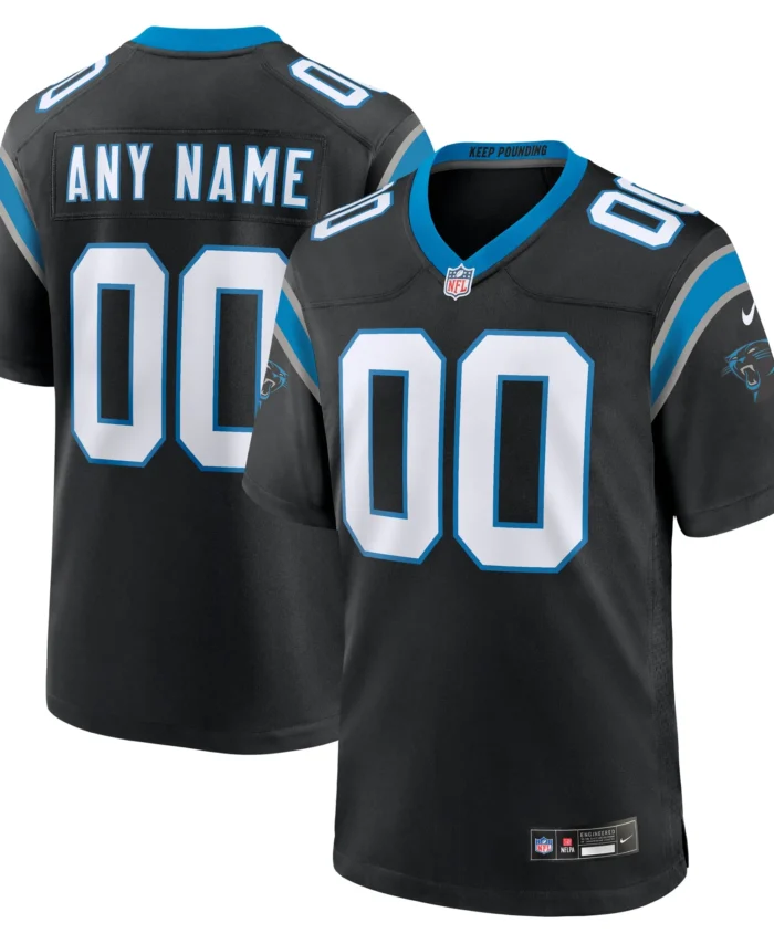 Carolina Panthers Custom Game Jersey - Black