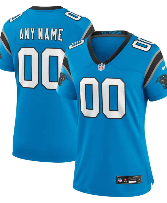 Carolina Panthers Women's Alternate Custom Game Jersey - Blue