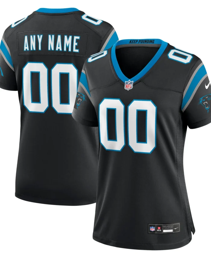 Carolina Panthers Women's Custom Game Jersey - Black