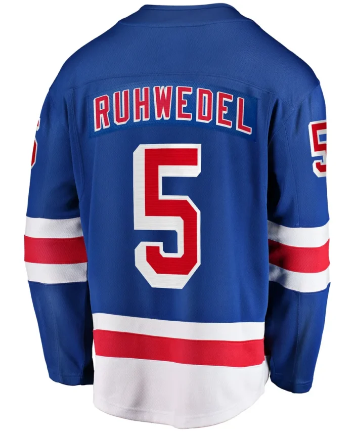 Chad Ruhwedel New York Rangers Fanatics Home Premier?Breakaway Player Jersey - Blue