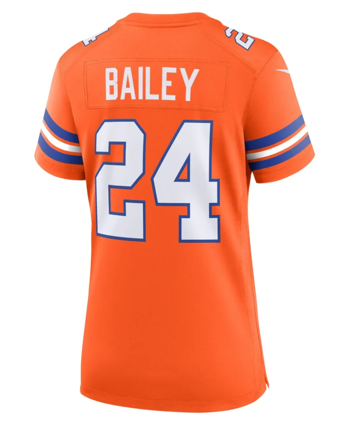 Champ Bailey Denver Broncos Women's Mile High Collection 1977 Throwback Retired Player Game Jersey - Orange