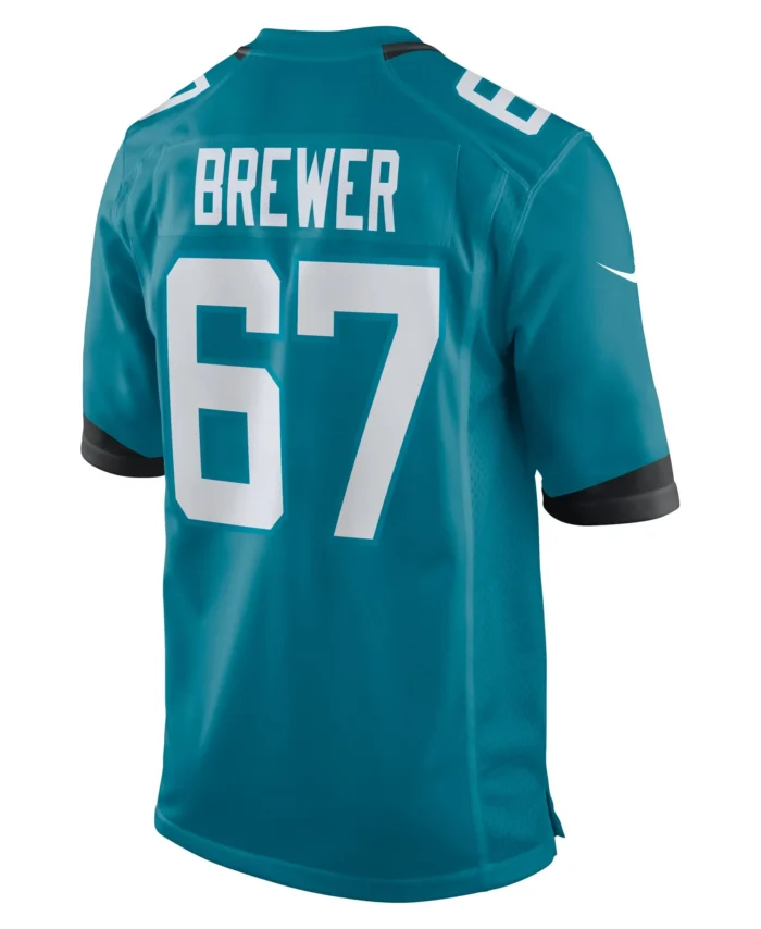 Chandler Brewer Jacksonville Jaguars  Game Jersey -  Teal