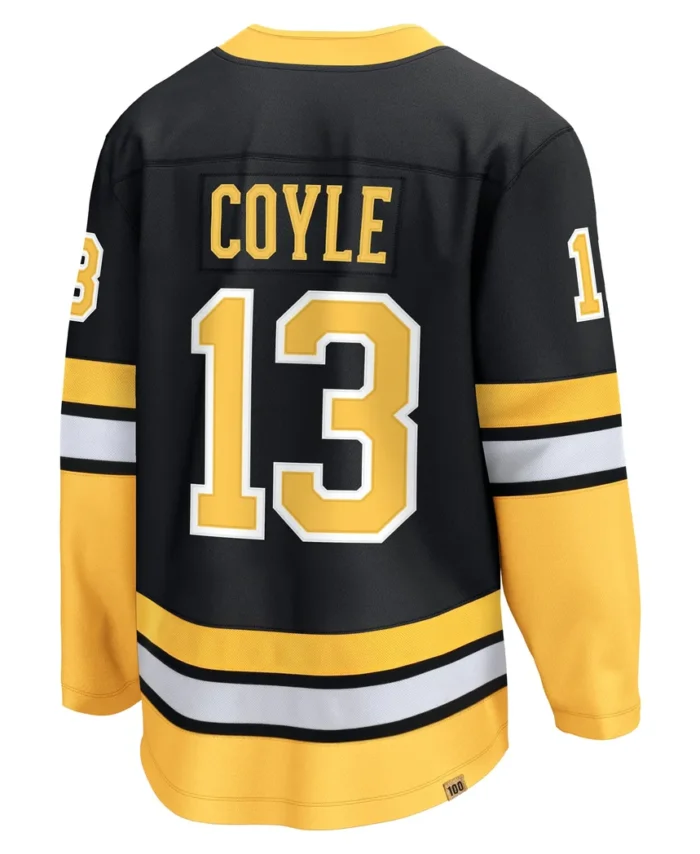 Charlie Coyle Boston Bruins Fanatics 100th Anniversary Premier Breakaway Player Jersey - Black