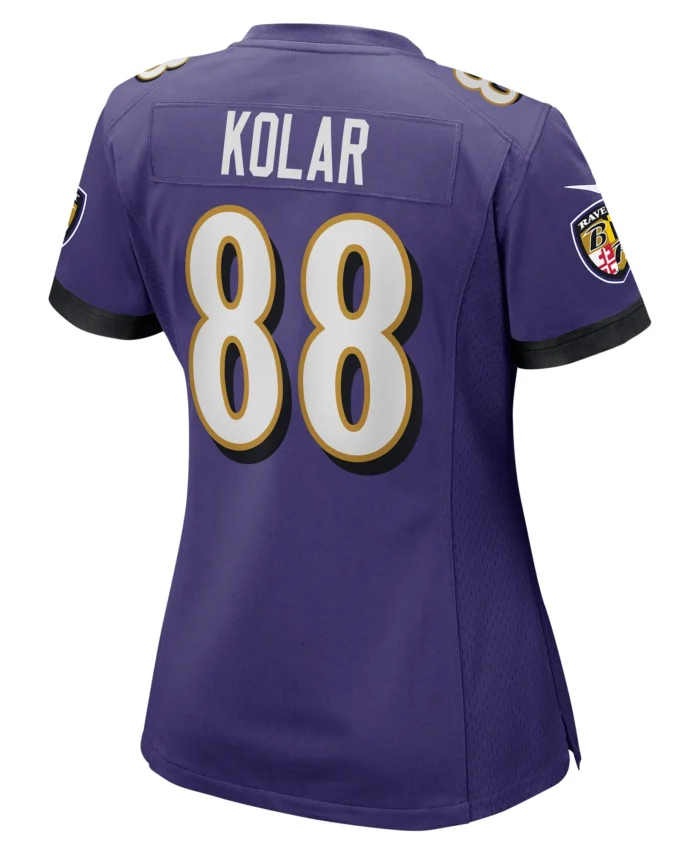 Charlie Kolar Baltimore Ravens Women's Player Game Jersey - Purple
