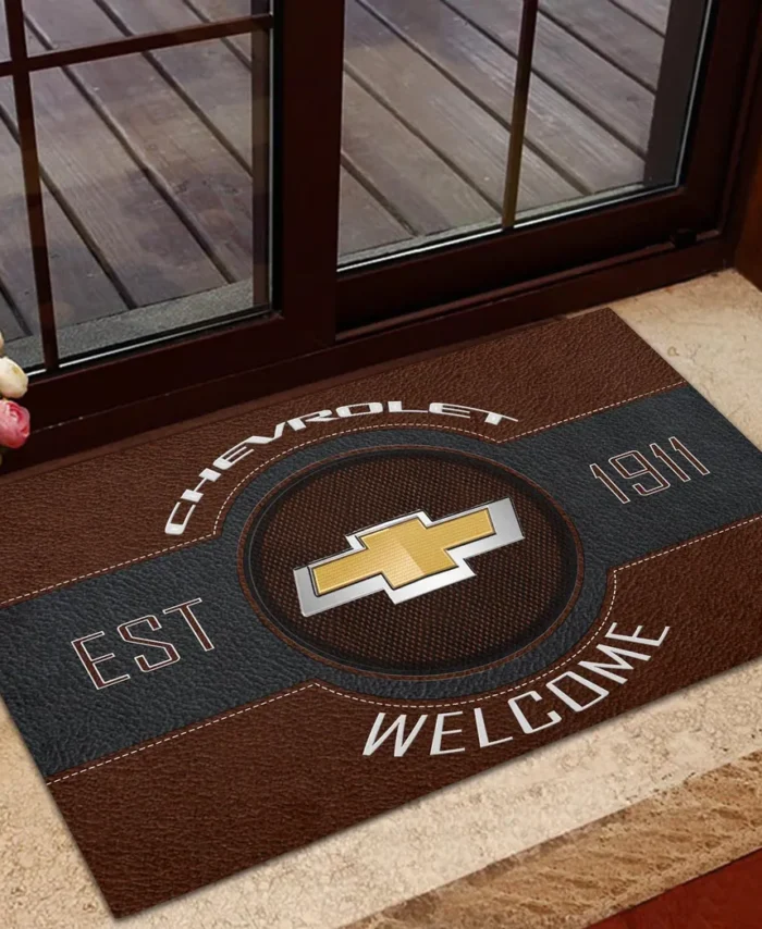 Urban Commuter Car Doormat, Durable Auto-Inspired Rug for Garage or Home Entry CAR169 - Brown