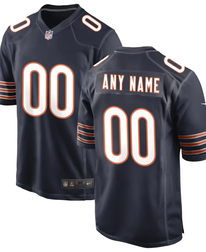 Chicago Bears Custom Game Jersey - Navy
