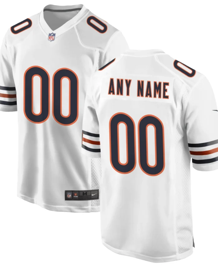 Chicago Bears Custom Game Jersey - White