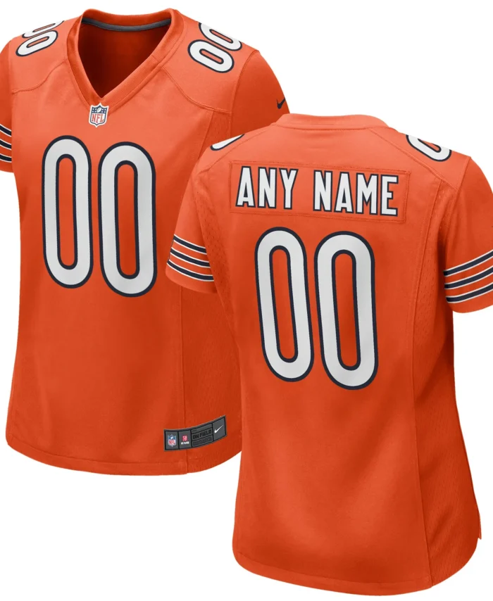 Chicago Bears Women's Alternate Custom Game Jersey - Orange