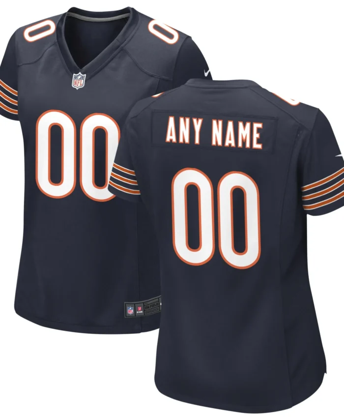 Chicago Bears Women's Custom Game Jersey - Navy