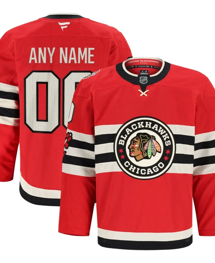 Chicago Blackhawks Fanatics 2025 NHL Winter Classic Authentic Pro Custom Jersey - Red
